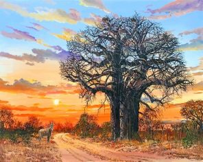 Baobab Tree Paint by numbers