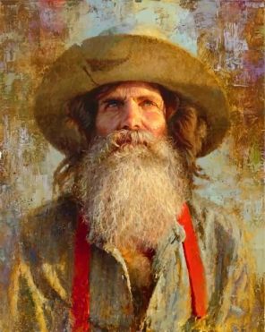 Bearded Cowboy Paint by numbers