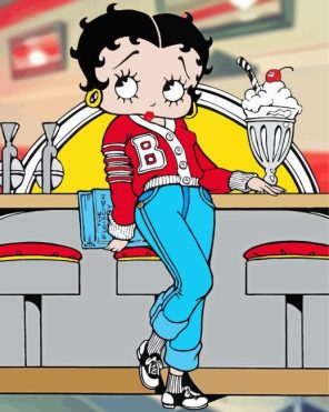 Betty Boop Illustration Paint By Numbers