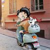 Betty Boop Riding A Motorcycle Paint By Numbers