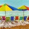 Colorful Sunloungers Paint by numbers