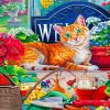 Cute Orange Cat Paint by numbers