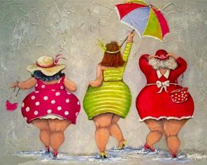 Fat Women Friends Paint by numbers