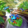 Frogs In Waterfall Paint by numbers