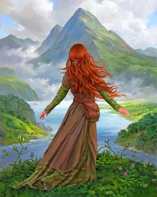 Girl In Nature Paint by numbers