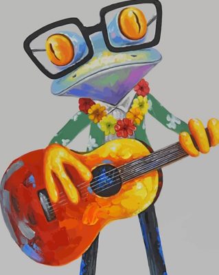 Guitarist Frog paint by numbers