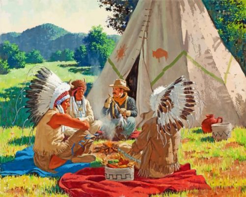 Native Indians Paint by numbers