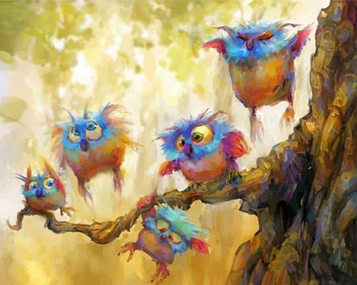 Owls Art Paint by numbers