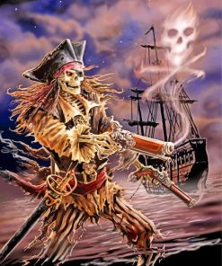 Pirate Skull Paint by numbers