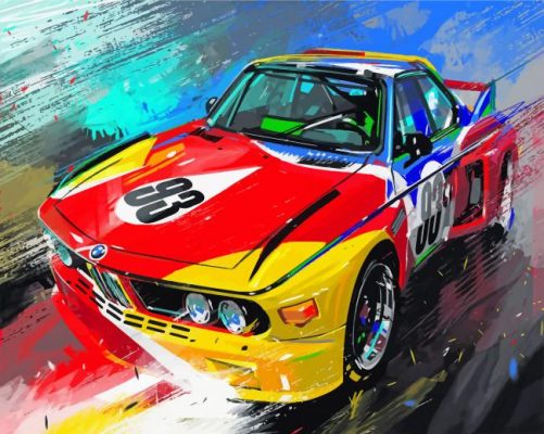 Race Car Art paint by numbers