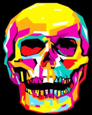 Skull Pop Art Paint by numbers