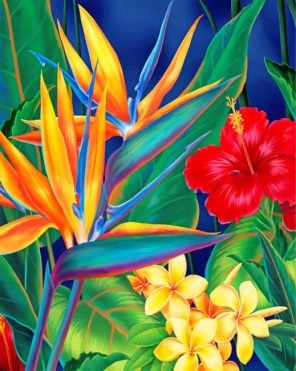 Tropical Paradise Plant Paint by numbers