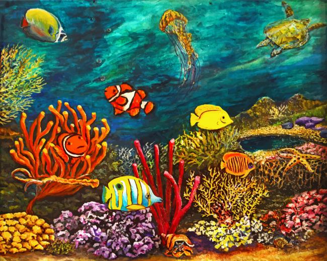 Under Sea Paint By Numbers - Numeral Paint Kit