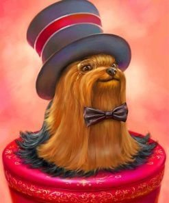 Yorkshire Terrier In Hat Paint by numbers