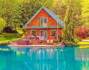 aesthetic-cabin-by-lake-paint-by-numbers