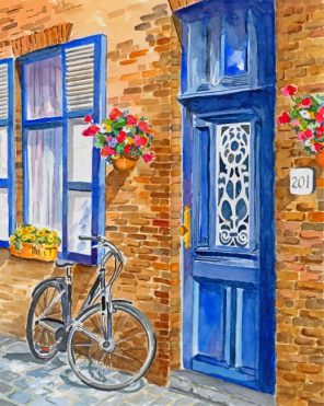 Bicycle In Brugge Paint by numbers