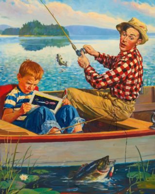 Fisherman And His Son Paint By Numbers - Numeral Paint Kit