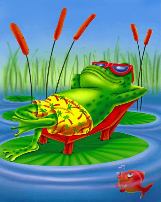 Frog On Lily Pad Paint By Number Numeral Paint