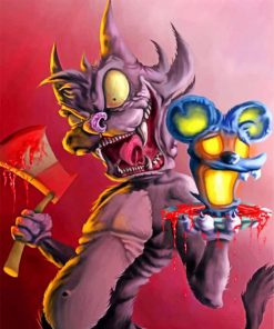 Itchy And Scratchy Paint by numbers