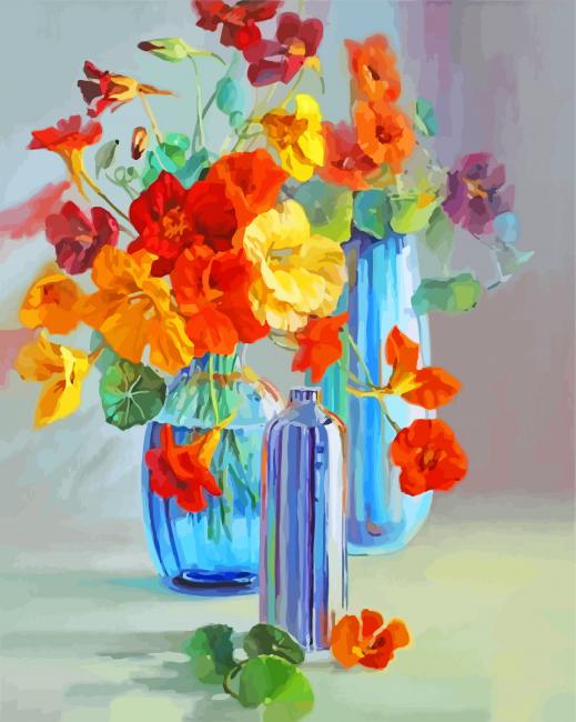 Aesthetic Flowers Paint By Numbers - Painting By Numbers