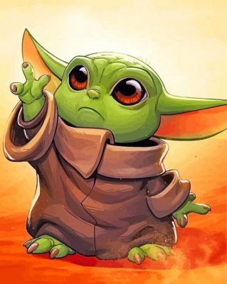 Baby Yoda paint by numbers