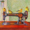 Birds On Swing Machine Paint by numbers