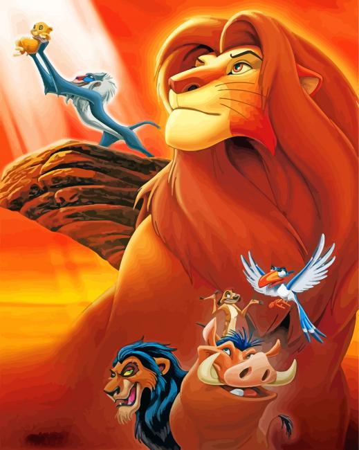 Disney Lion King Paint By Numbers - Numeral Paint Kit