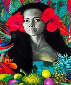 Hawaiian Girl Paint by numbers