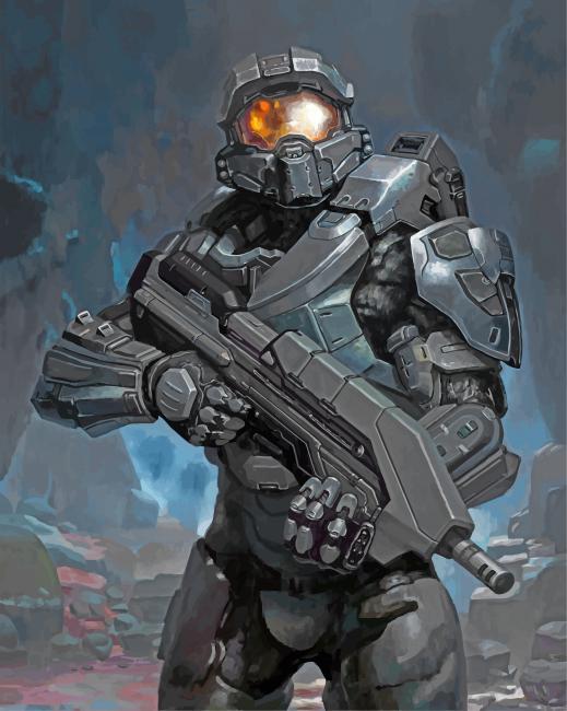 Master Chief Halo Paint By Numbers - Numeral Paint Kit