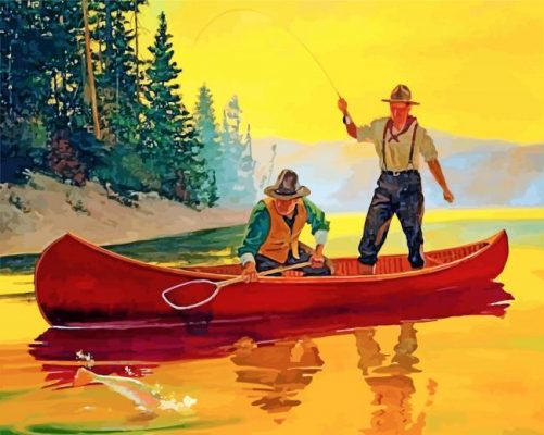 Men Fishing Paint by numbers