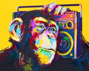 Monkey Art Paint by numbers