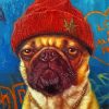 Stylish Pug Dog Paint by numbers