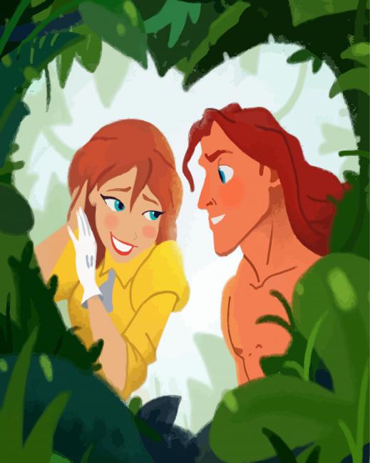 Tarzan Cartoon - Paint By Number - Numeral Paint