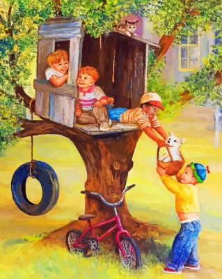 Tree House Boys Paint by numbers