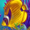 Tropical Yellow Fish Paint by numbers