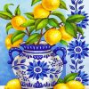Citrus Tree Vase Paint by numbers