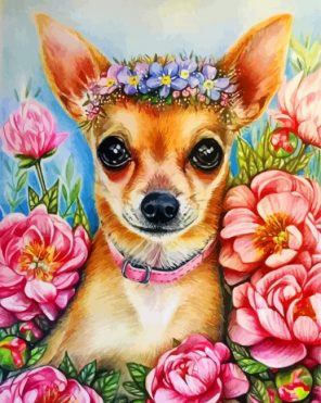 Chihuahua Dog Paint By Numbers - Numeral Paint Kit