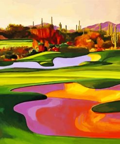Desert Golf Course Paint by numbers