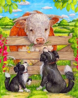 dogs-and-cow-paint-by-numbers