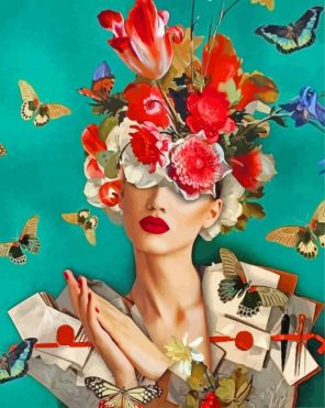 flower-woman-and-butterflies-paint-by-numbers