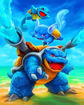 Squirtle Pokemon Paint By Numbers - Numeral Paint Kit