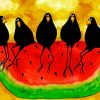 Crows On Watermelon Paint By Numbers