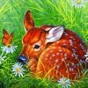 Aesthetic Deer And Butterfly Paint by numbers
