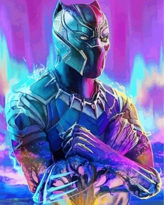 Black Panther Movie Paint By Numbers - Numeral Paint Kit