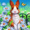 Bunny And Daisies Paint by numbers