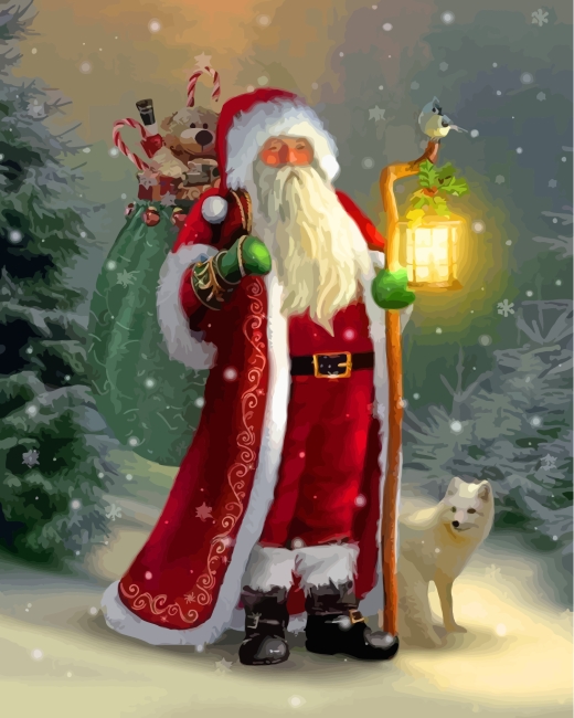 Christmas Santa Claus - Paint By Number - Numeral Paint