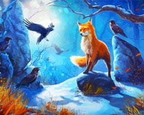 Crows And Fox Paint by numbers