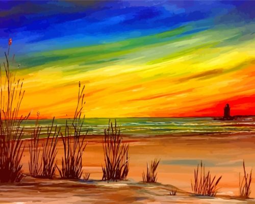 East Coast Sunset Paint by numbers