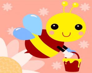 Easy Bee Paint by numbers