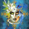 Female Venetian Mask Paint by numbers